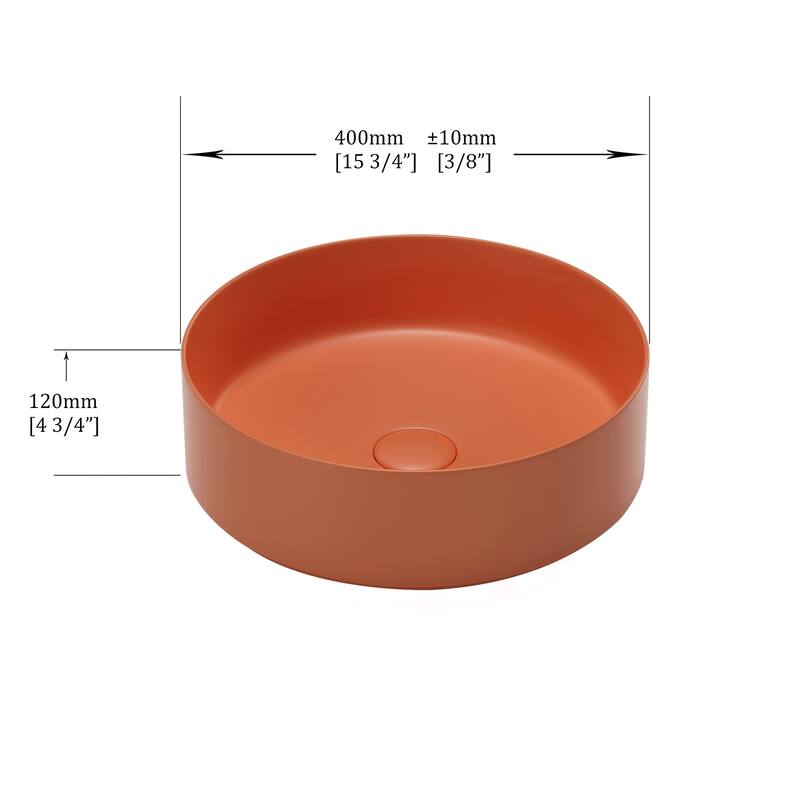 Topcraft Ceramic Countertop Art Basin Bathroom Sinks - 15.7"