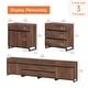 preview thumbnail 7 of 16, WAMPAT 4 in 1 Multifunctional Sideboard Buffet Cabinets, Modern Sideboard with Adjustable Shelves and 6 Drawers