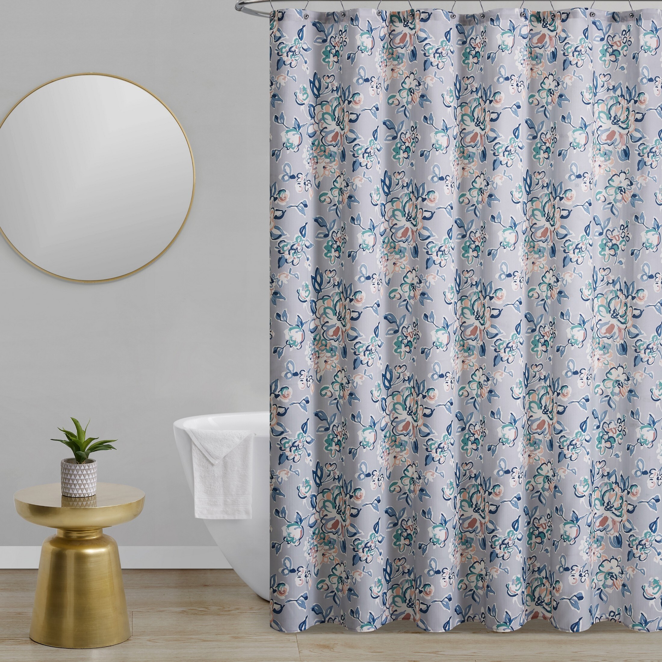Jade + Oake Sweet Floral Shower Curtain and Hooks Set - Bed Bath & Beyond -  35236458