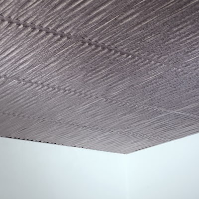 FASÄDE Dunes Decorative Vinyl 2ft x 2ft Lay in Ceiling Panel in Galvanized Steel (5 Pack)