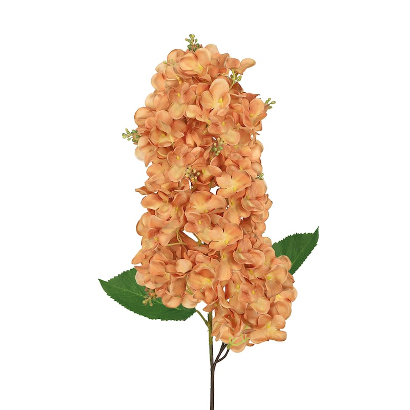 Set of 2 Deluxe Cafe Brown Artificial Cone Hydrangea Flower Stem Spray 34in - 35" L x 5" W x 5" DP