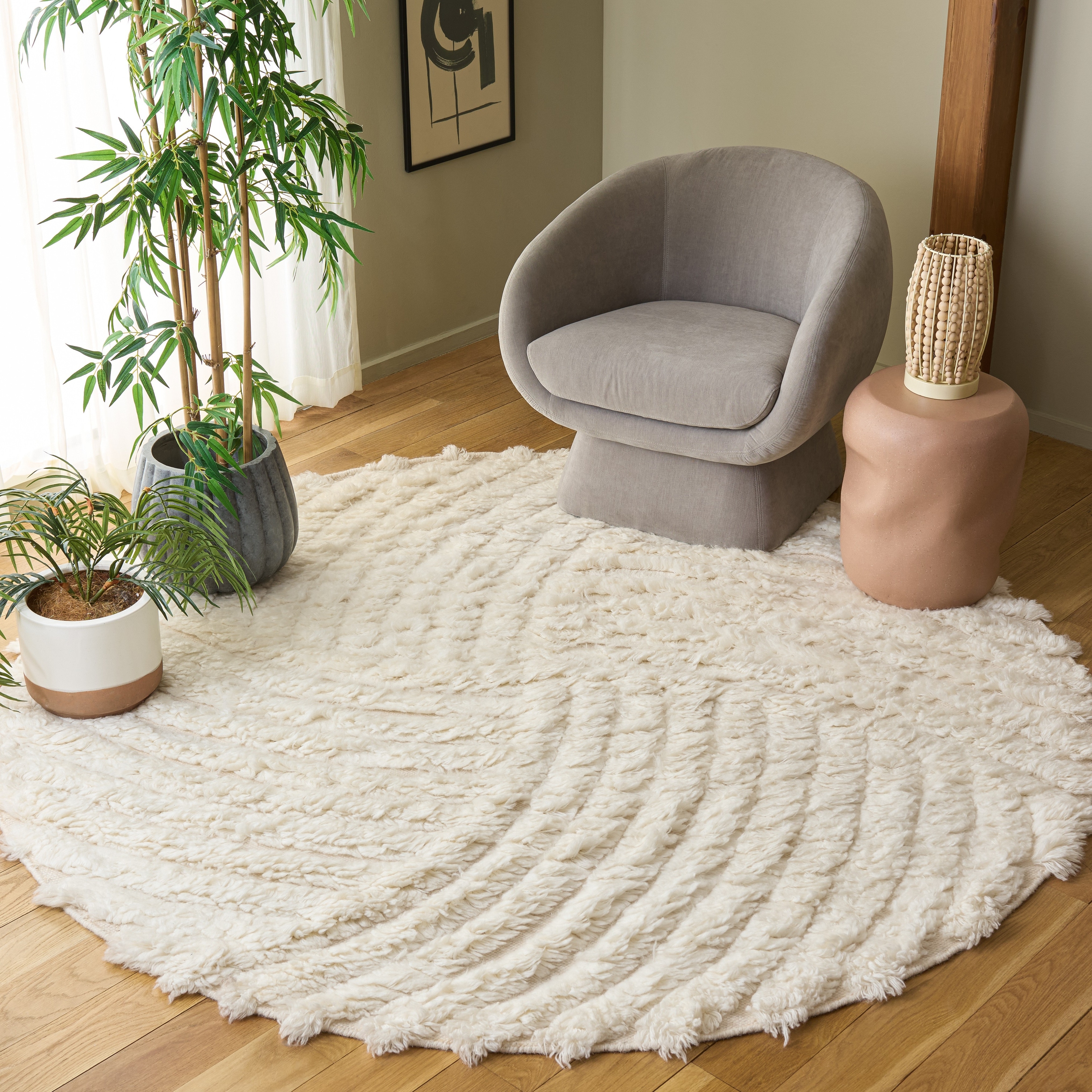 SAFAVIEH Handmade Casablanca Ninell Shag Wool Rug - Overstock
