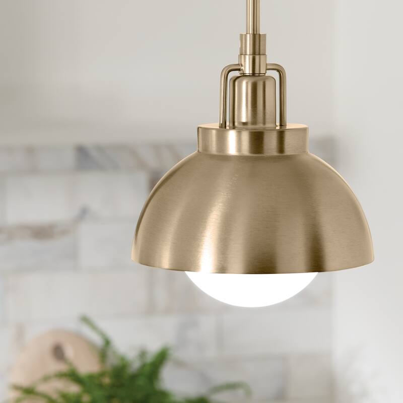 Kichler Lighting Niva 11.25 in. 1-Light Champagne Bronze Convertible Semi-Flush Mount Light