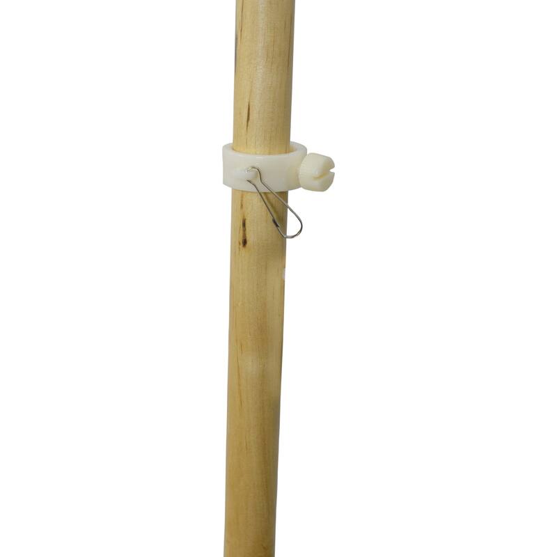5' Wooden Flagpole with Anti-Furling Ring and Bracket Kit