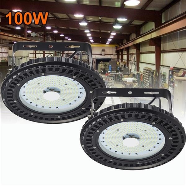 2X 100W UFO LED High Bay Light Gym Factory Warehouse Industrial Shed Lighting
