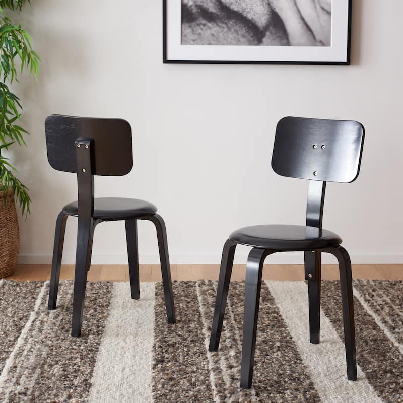 SAFAVIEH Vicie Stackable Dining Chair (Set of 2) - Black