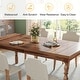 preview thumbnail 10 of 8, 62 Inch Farmhouse Dining Table for 4-6 People, Rectangle Kitchen Dinner Table