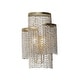preview thumbnail 1 of 2, Maxim 22460WWD Fontaine 2 Light 16" Tall Wall Sconce Golden Silver