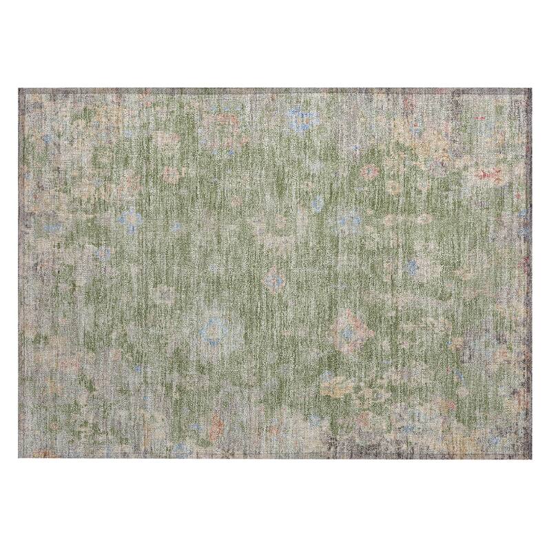 Machine Washable Indoor/ Outdoor Vintage Traditional Chantille Rug