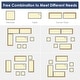 preview thumbnail 10 of 66, Costway 7 PCS Patio Rattan Dining Set Sectional Sofa Couch Ottoman - See Details