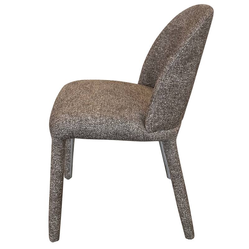 Modern Fabric and Metal Dining Chair, Set of 2