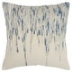 preview thumbnail 7 of 17, Rizzy Home Abstract Throw Pillow, 20x20 Down - Natural/Blue
