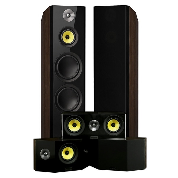 Fluance Signature Series Surround Sound Home Theater 5.0 Channel System with Bipolar Speakers - Walnut (HF50WB)