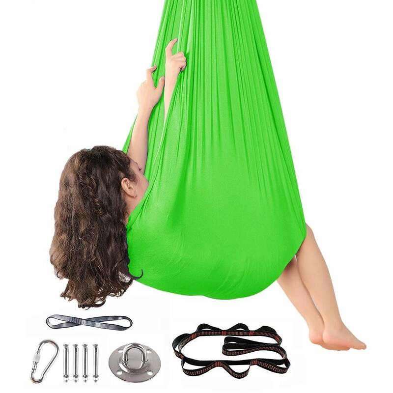 Wellco 59 in. x 110 in. Sensory Swing for Kids with Special Needs Swing Hammock for Child and Adult with Sensory Integration