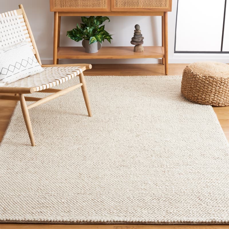 SAFAVIEH Handmade Natura Eduina New Zealand Wool Rug - 11' x 15' - Beige/Ivory - Rectangle