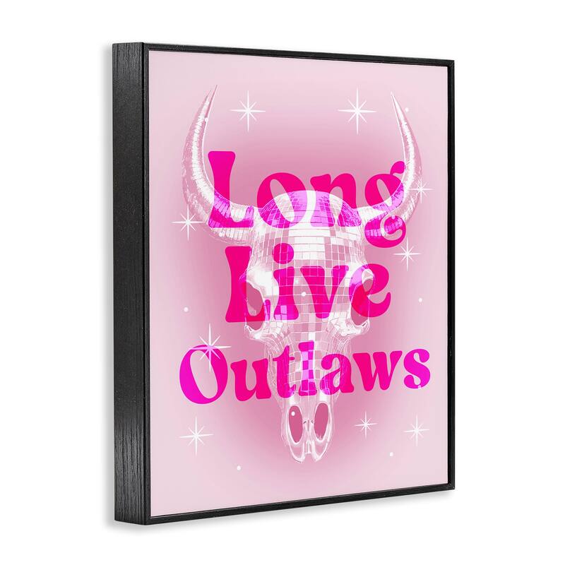 Stupell Glam Long Live Outlaws Framed Giclee Art Design By Lil' Rue