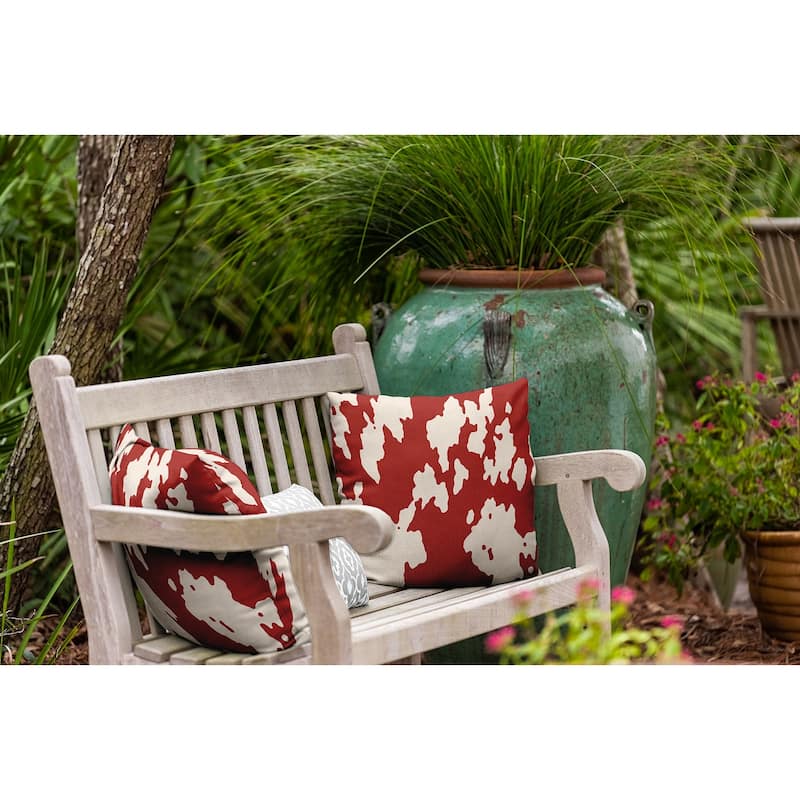 Moo Print Indoor/Outdoor Throw Pillow