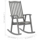 preview thumbnail 9 of 8, vidaXL Rocking Chair with Cushions Gray Solid Acacia Wood