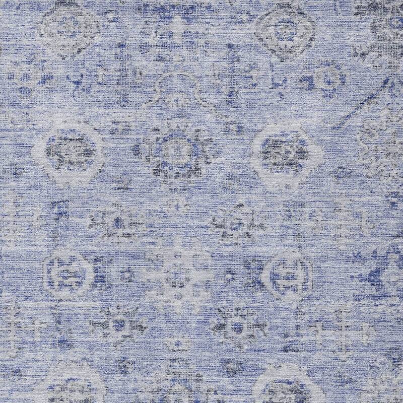 HomeRoots Damask Traditional Rectangle Outdoor Rug