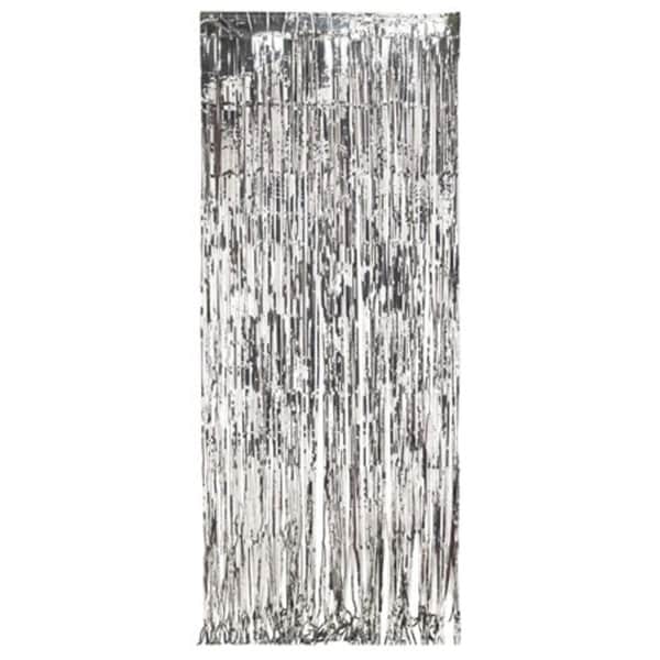 6 dazzling silver metallic foil christmas hanging door fringe decorations - Foil Christmas Door Decorations 6 dazzling silver metallic foil christmas hanging door fringe decorations - Foil Christmas Door Decorations