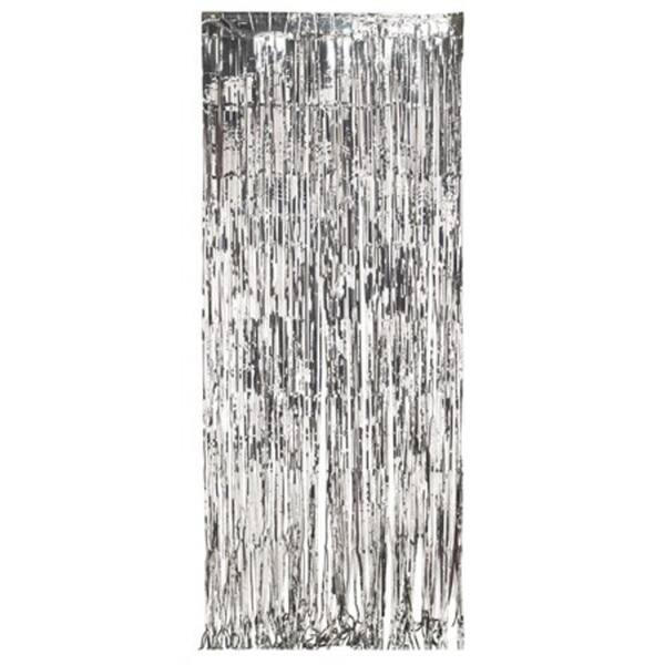 Shop 6 Dazzling Silver Metallic Foil Christmas Hanging Door Fringe