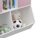 preview thumbnail 13 of 13, Kids Bookcase with Collapsible Fabric Drawers, Toy Storage Cabinet