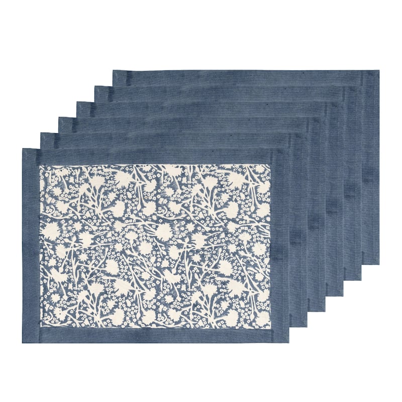 Couleur Nature Meadows Mats - Set of 6 - Bleu