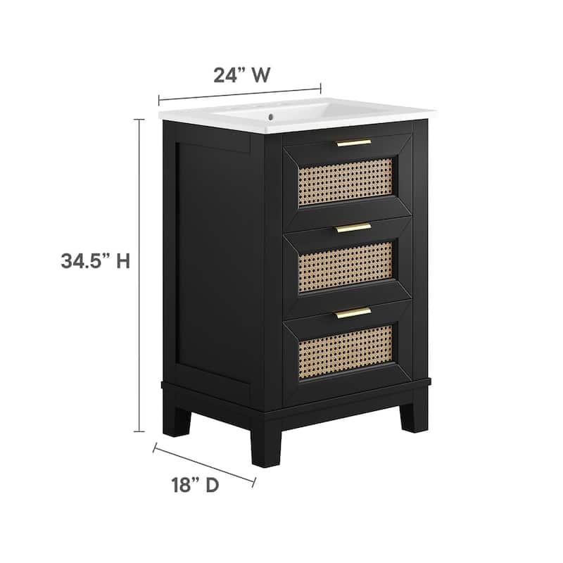 Dixie 24" Solid Wood Bathroom Vanity