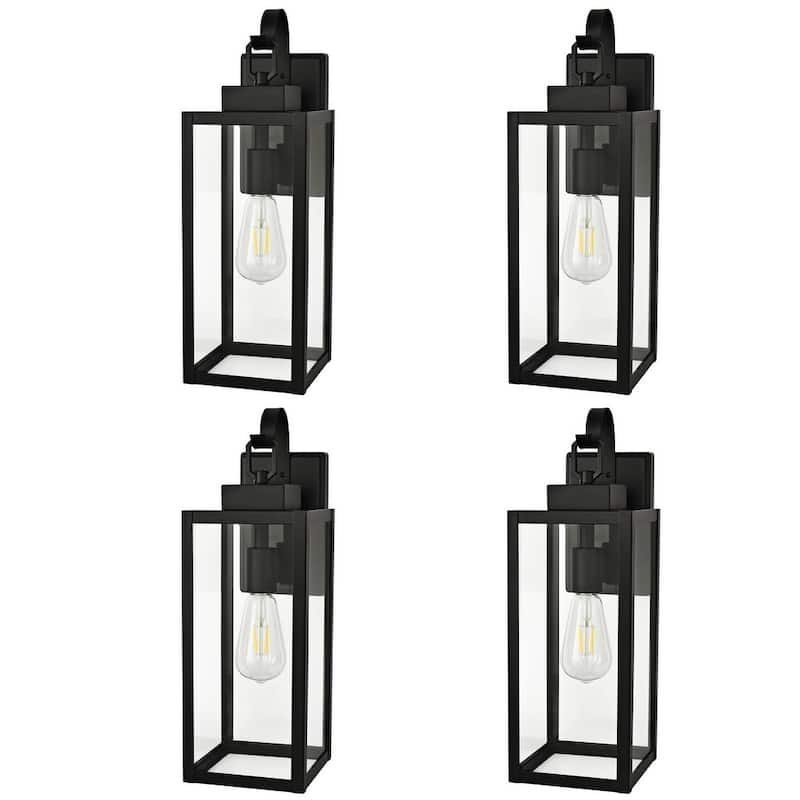 4 Pack 1-Light Outdoor Wall Sconce - 5.9"x7.48"x17.8" - Medium(4 Set)