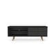 preview thumbnail 9 of 23, Liberty Mid-Century Modern 3-Shelf TV Stand Black