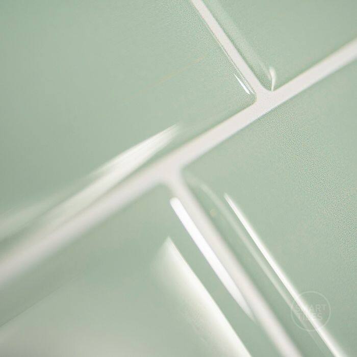 Smart Tiles Self Adhesive Wall Tiles - Metro Lucas - 4 Sheets of 11.56'' x 8.38'' Kitchen and Bathroom Stick on Tiles