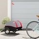 preview thumbnail 1 of 13, vidaXL Bike Trailer Kids Bicycle Cargo Wagon Buggy Carriage Cycle Trailer Iron 48.4" x 20.5" x 20.9" - Black and red