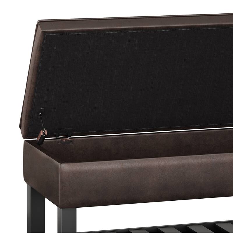 Storage Ottoman Bench with Open Bottom