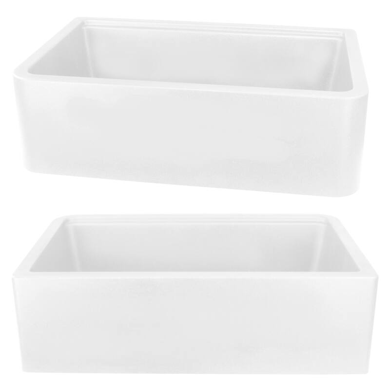 Highpoint 29.75in Granite Composite Workstation Farmhouse Sink - 29.75" x 19.75" x 9.75"