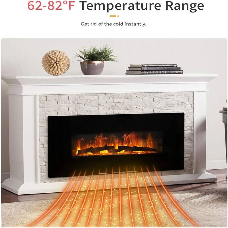 36 In. Freestanding or Wall Mounted Electric Fireplace