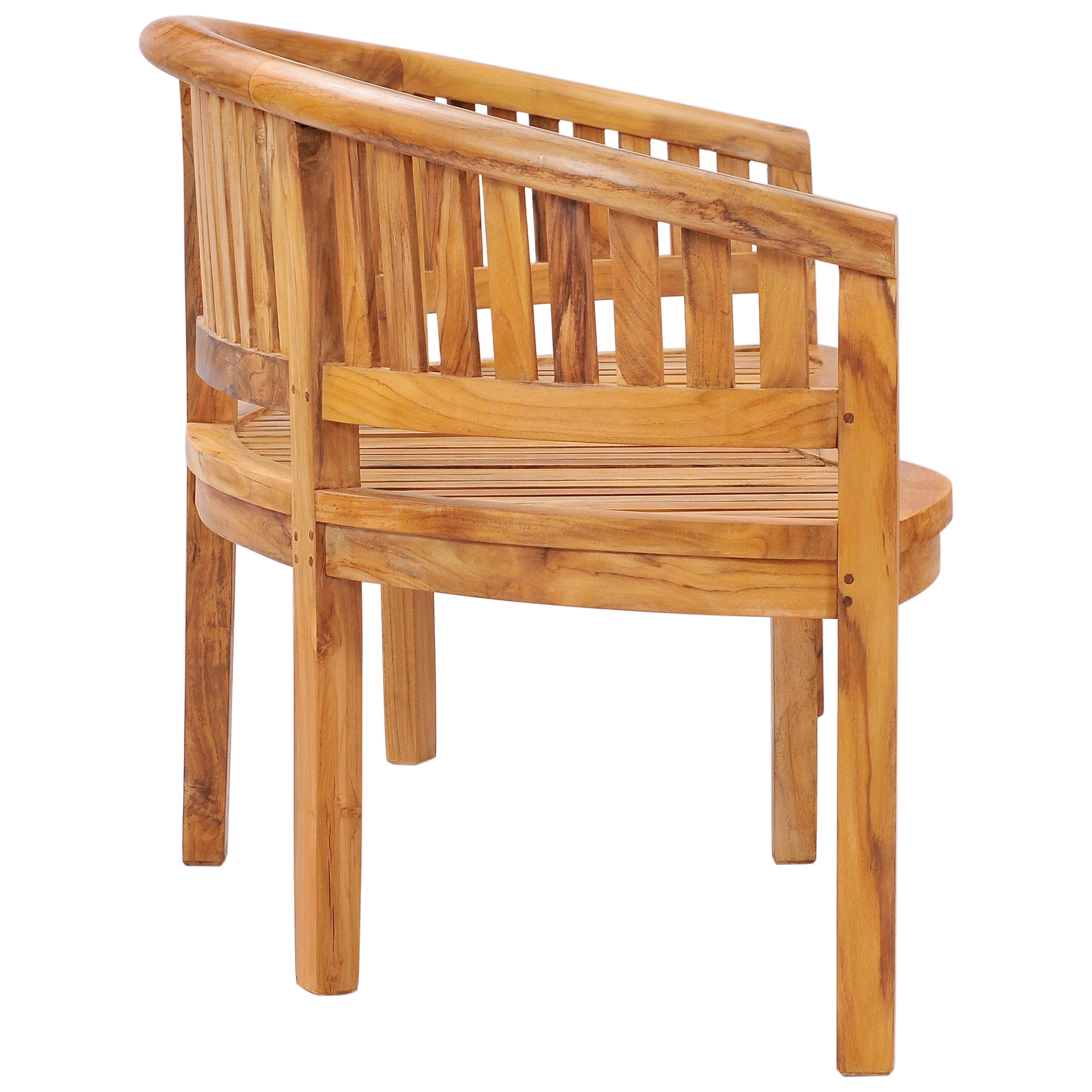 Teak outlet peanut bench