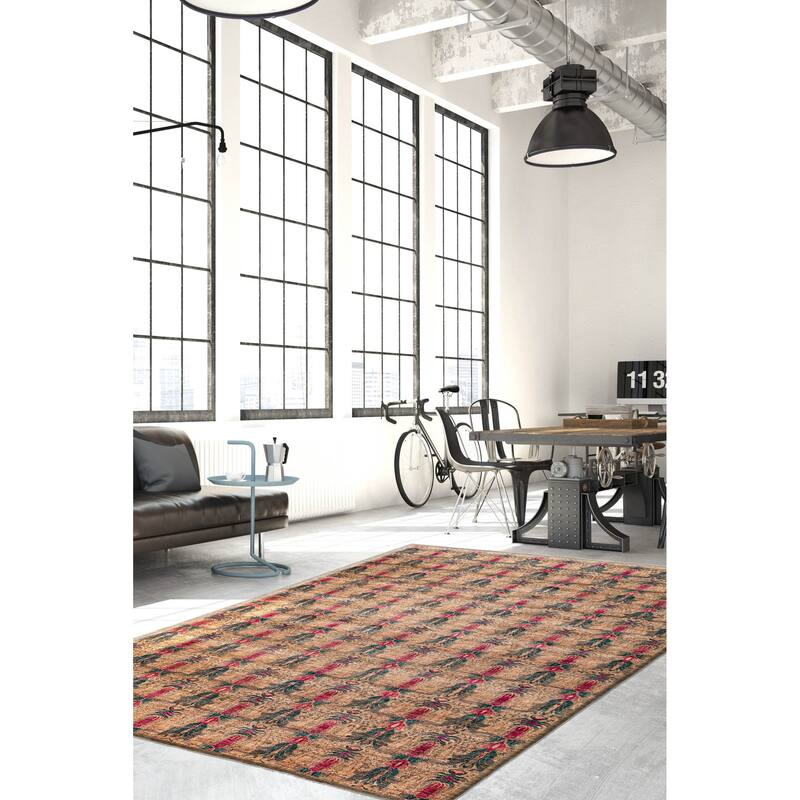 ECARPETGALLERY Hand-knotted Vibrance Brown Wool Rug - 9'1 x 12'1