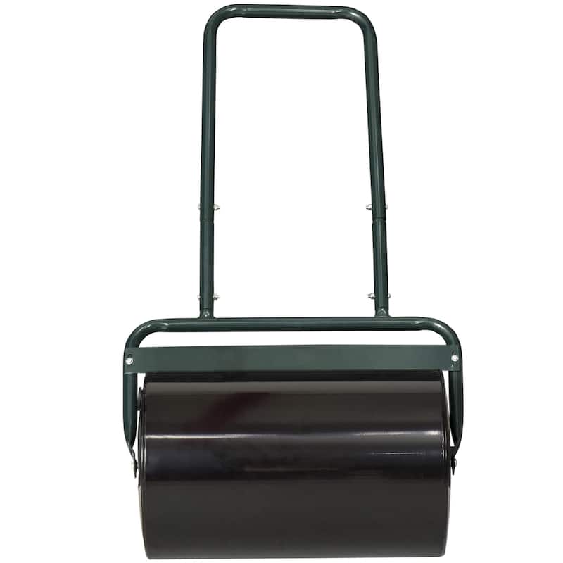 Outsunny 136.5 lbs Combo Push/Tow Lawn Roller Filled with 10 Gallons Sand or Water for the Garden, Φ12.5" x 19.75"