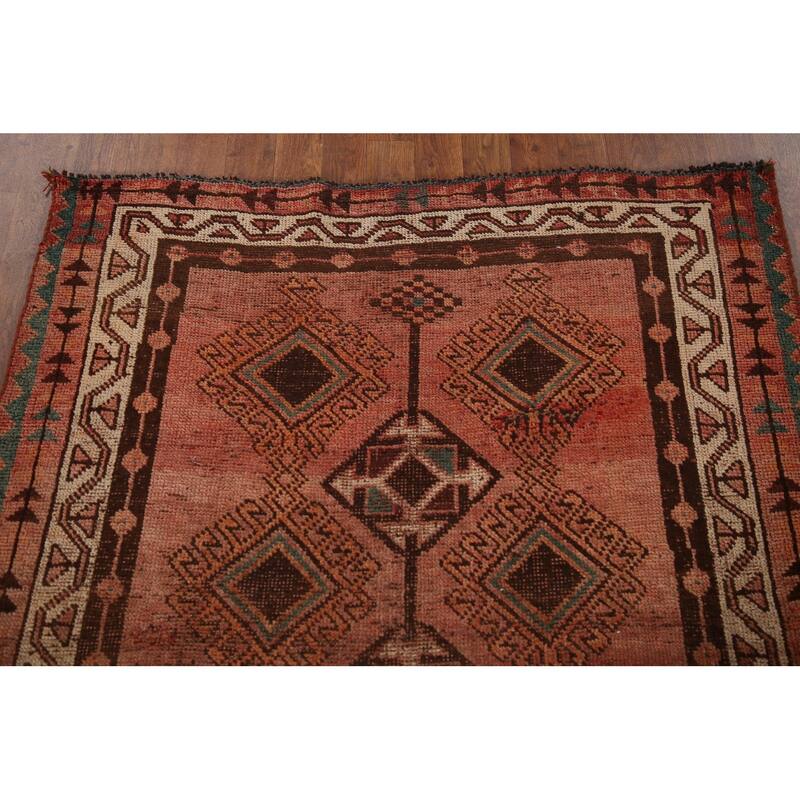 Lori Persian Antique Area Rug Handmade Wool Carpet - 3'11"x 6'11"