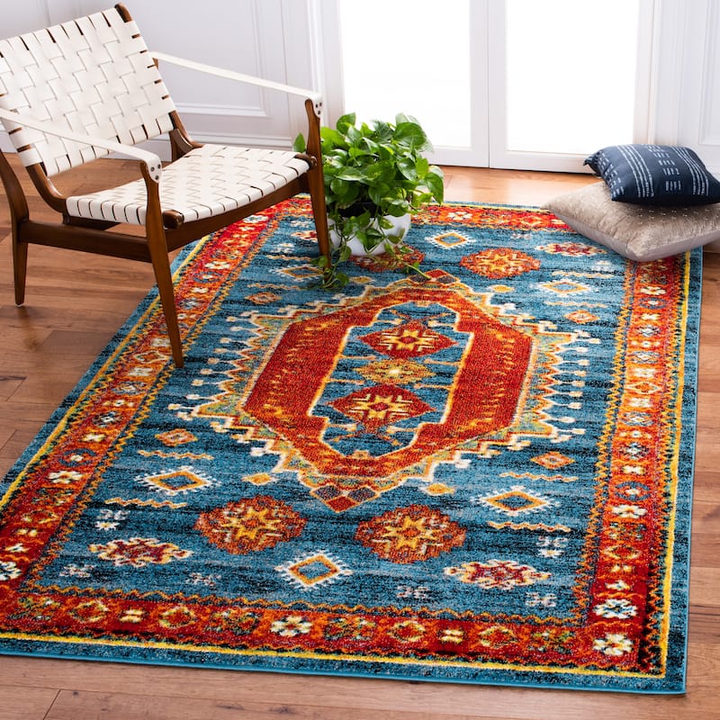 SAFAVIEH Vintage Hamadan Leonieke Rug - 4' x 6' - Blue/Orange