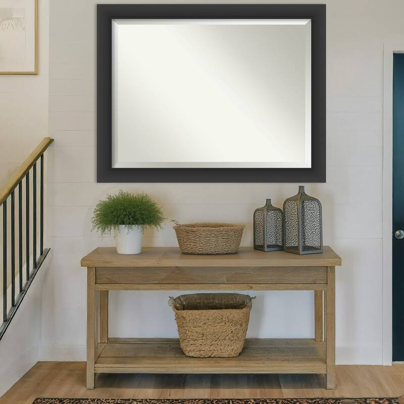 Sloped Beveled Framed Wall Mirror