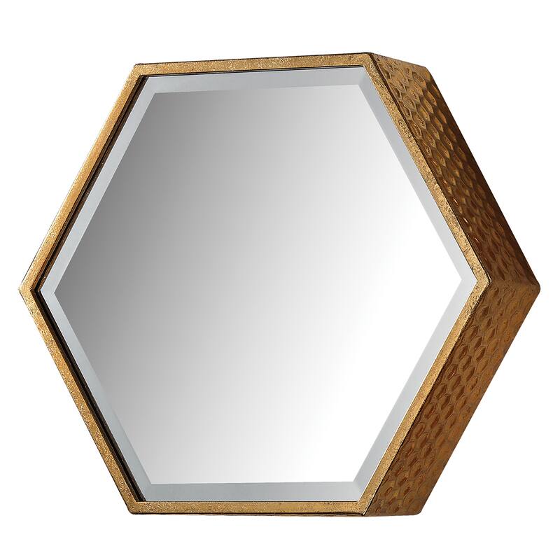 Elk Home Hexagonal Gold Metal 15.75 Inch Wide Mirror