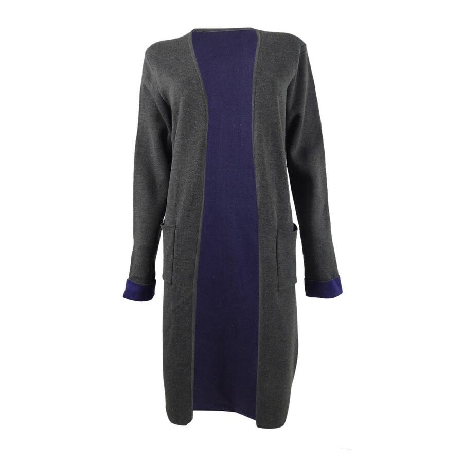 Calvin Klein Women's Patch-Pocket Longline Cardigan