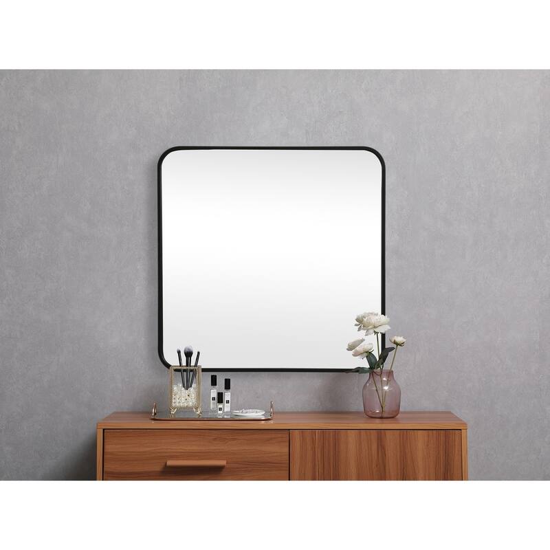 Indigo Home Soft corner metal square mirror 24x24 inch