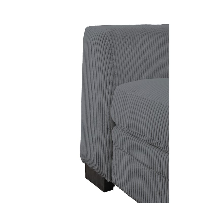 4PCS Corduroy Chaise Lounges Loveseat Couch