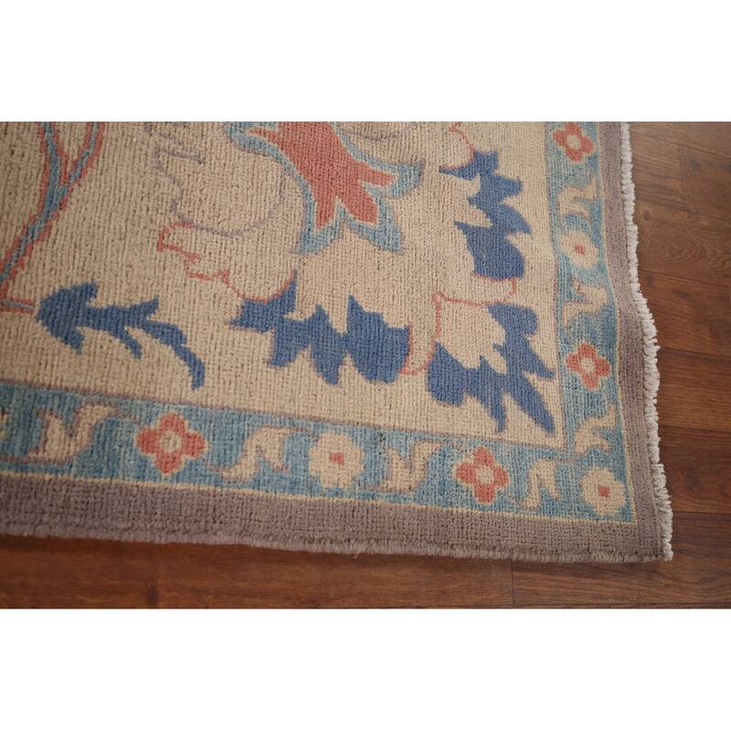 Earth Tone Oushak Oriental Area Rug Handmade Wool Carpet - 8'3" x 9'10"