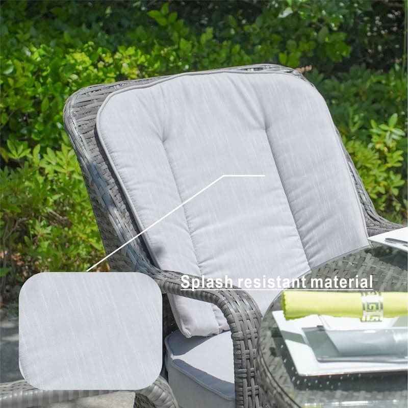 7-piece Outdoor Dining Set Round Table with Chairs