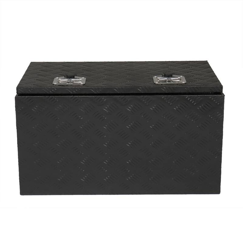 30" Aluminum Five Pattern Toolbox Double Lock Black - Black