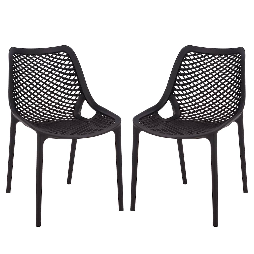 SAFAVIEH Outdoor Living Leila Dining Chair (Set of 2) - 20"W x 24"D x 32"H