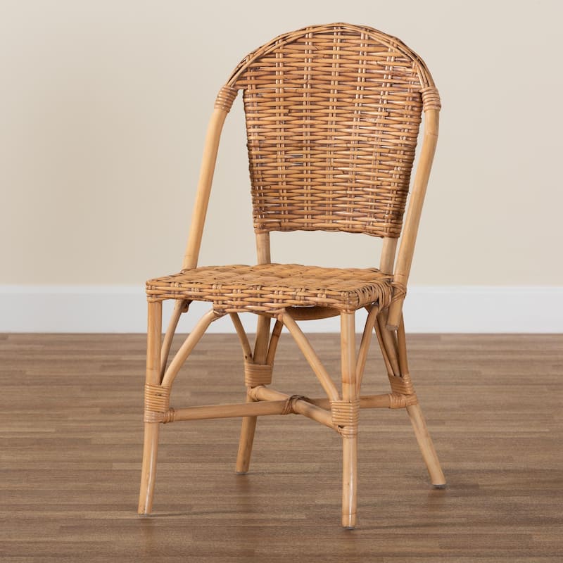 Neola Modern Bohemian Natural Rattan Dining Chair